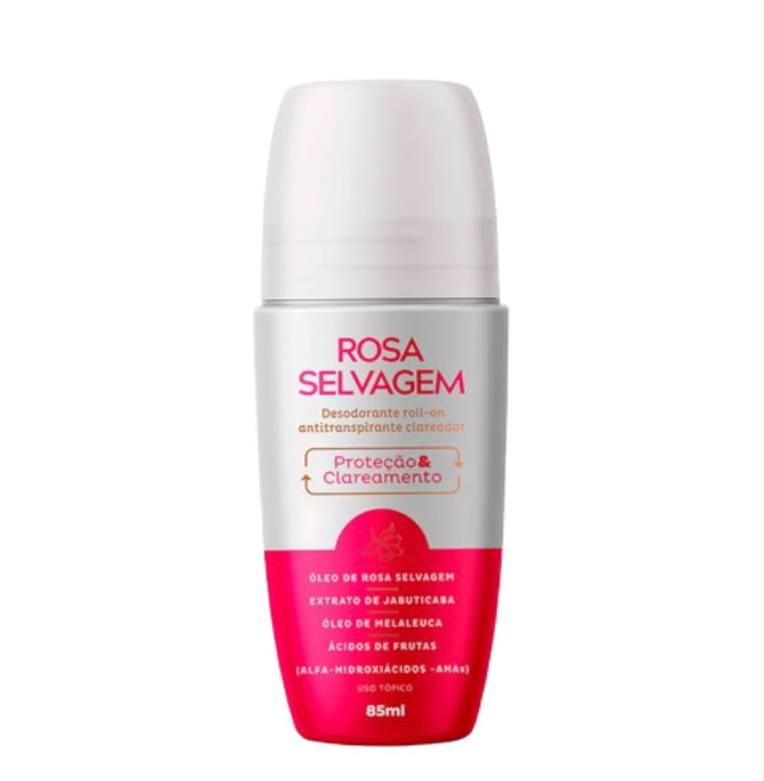 Desodorante Roll-on Antitranspirante Clareador 85ml - Rosa Selvagem