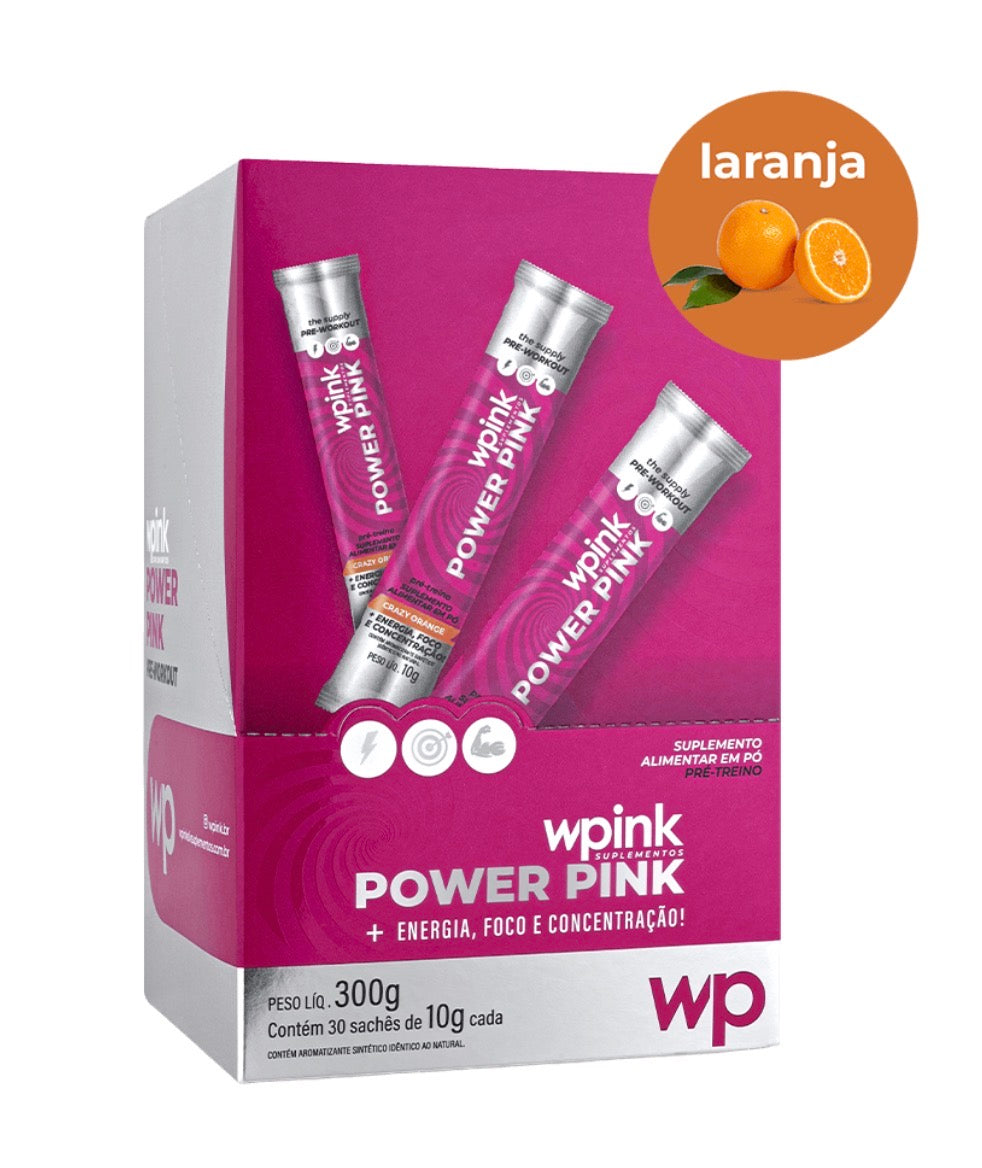 WPink Pré-Treino Power Pink De Laranja 300G
