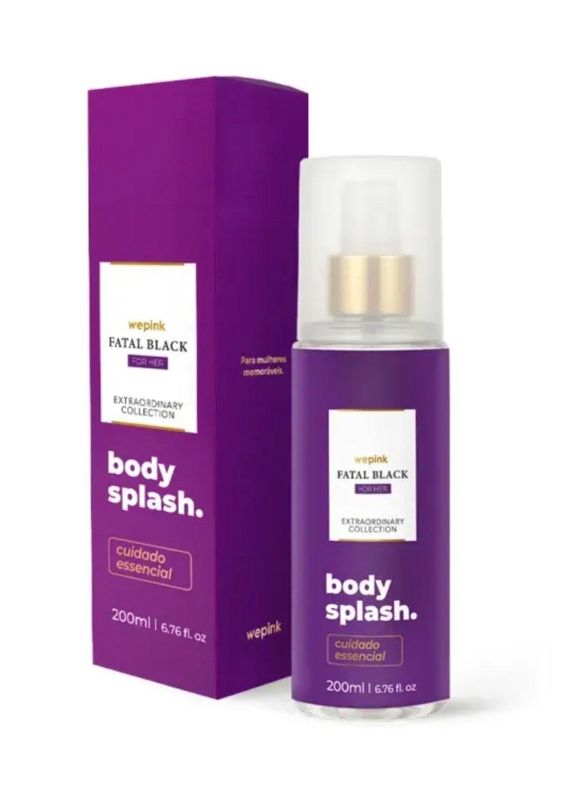 Body Splash Fatal Black For Her Desodorante Colônia 200ml - Wepink