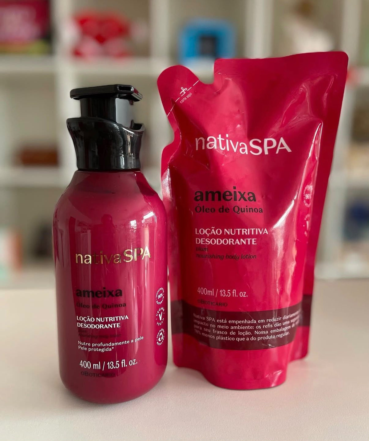 Nativa SPA Ameixa Loção Nutritiva Desodorante + Refil 400ml - O Boticário