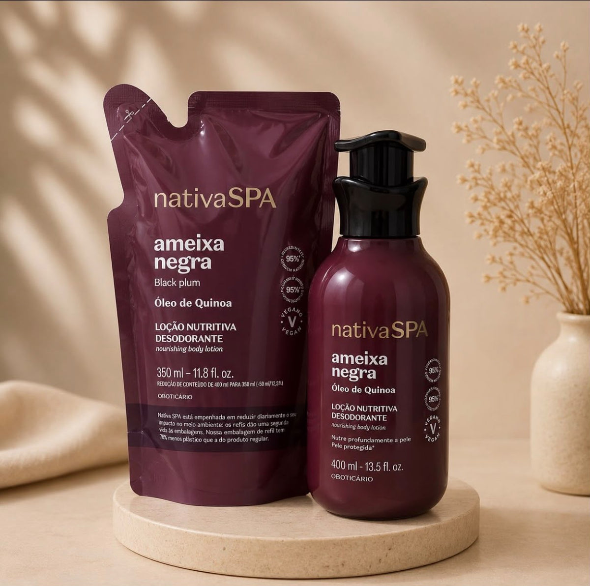 Nativa SPA Ameixa Negra Loção Nutritiva + Refil 400ml - O Boticário