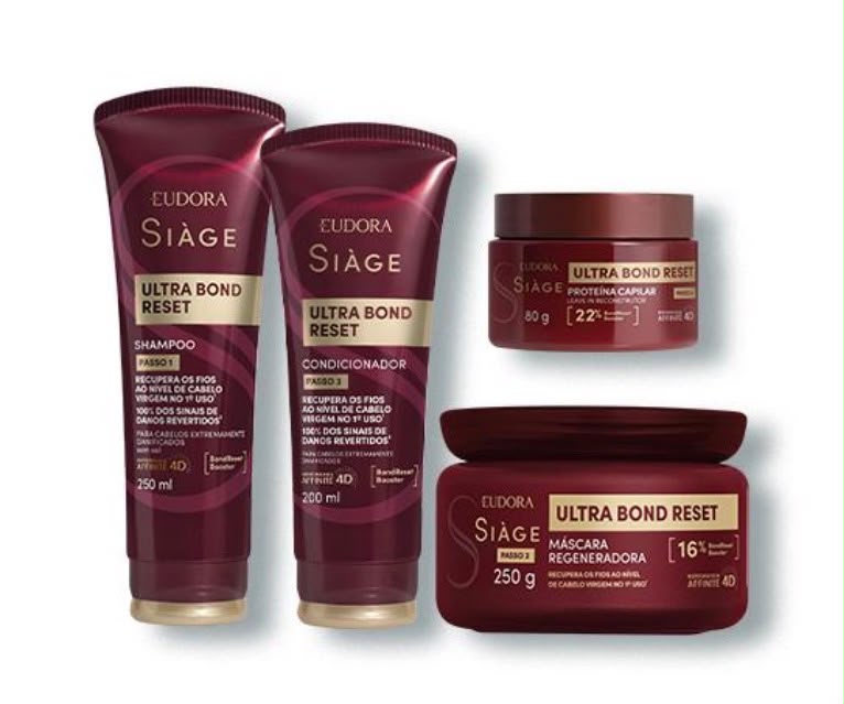 Kit Siàge Ultra Bond Reset Shampoo + Condicionador + Proteína + Máscara - Eudora