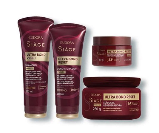 Kit Siàge Ultra Bond Reset Shampoo + Condicionador + Proteína + Máscara - Eudora