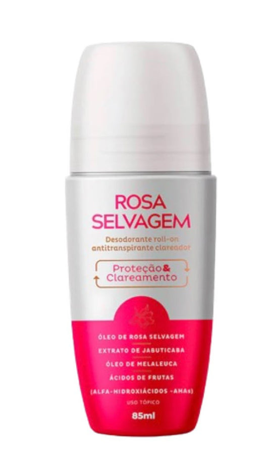 Desodorante Roll-on Antitranspirante Clareador 85ml - Rosa Selvagem