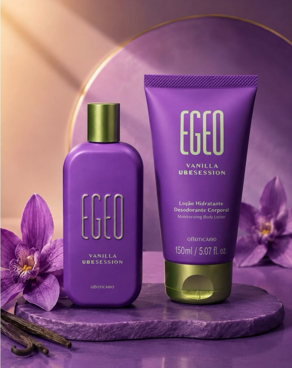 Kit Egeo Vanilla Ubesession Colônia + Loção Hidratante - O Boticário