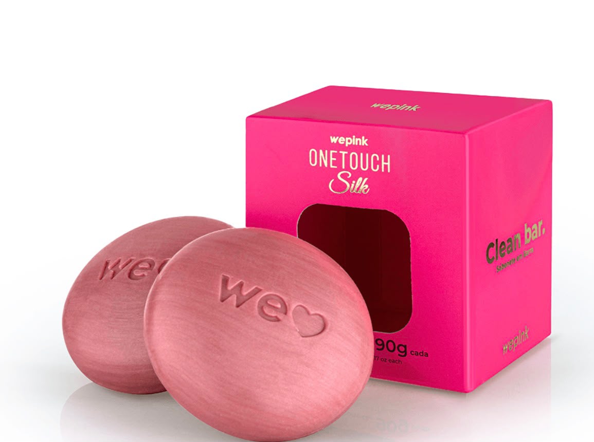 OneTouch Silk Clean Bar Sabonete em Barra 90g (caixa com 2) - Wepink