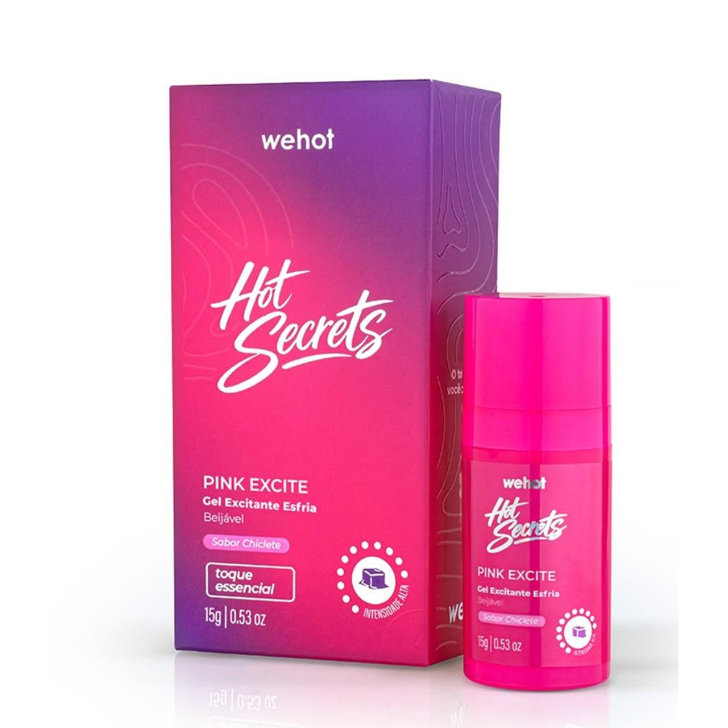 Hot Secrets Pink Excite Gel Excitante Esfria Chiclete 15g - Wepink