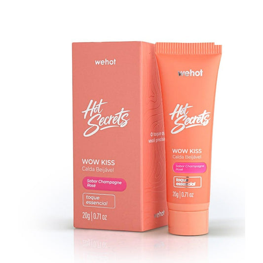 Hot Secrets Wow Kiss Calda Beijável Champagne Rosé 20g - Wepink