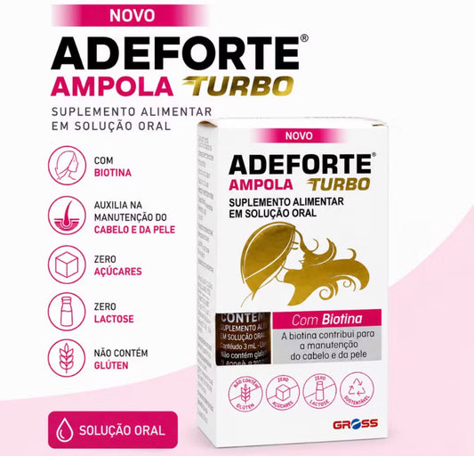Adeforte Ampola Turbo Suplemento com Biotina - Gross