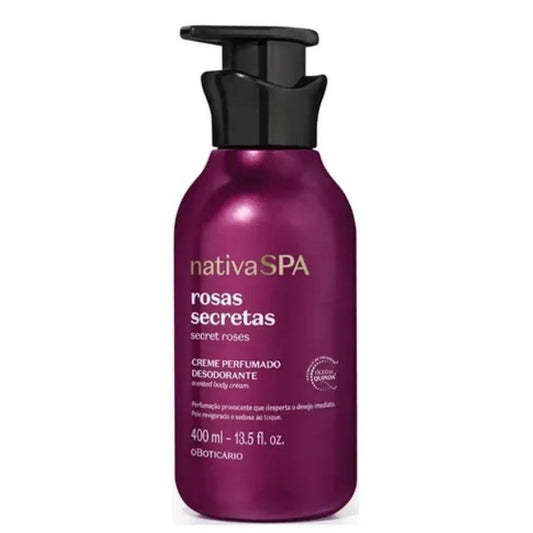 Nativa SPA Rosas Secretas Creme Perfumado Desodorante 400ml - O Boticário