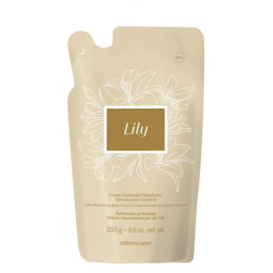 Lily Refil Creme Acetinado Hidratante Corporal 250g - O Boticário